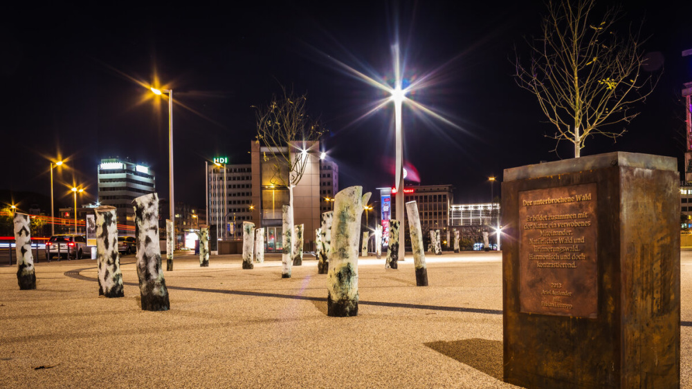 Rabbiner-Rülf-Platz bei Nacht Rabbiner-Rülf-Platz bei Nacht